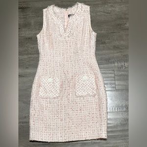 Karl Lagerfeld Paris Pink Tweed Dress